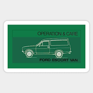 FORD ESCORT VAN - OPERATORS MANUAL Magnet